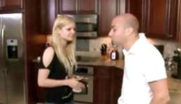 See how this rude guy fucks his girlfriend right in the kitchen