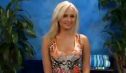 Watch on amazing natural blonde sexual whore posing before the camera