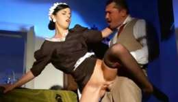 Hot beauty darling cleaning up and getting hammered deep and rough